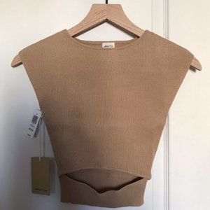 Aritzia Wilfred Cut-Out Knit Top XXS ; 2XS